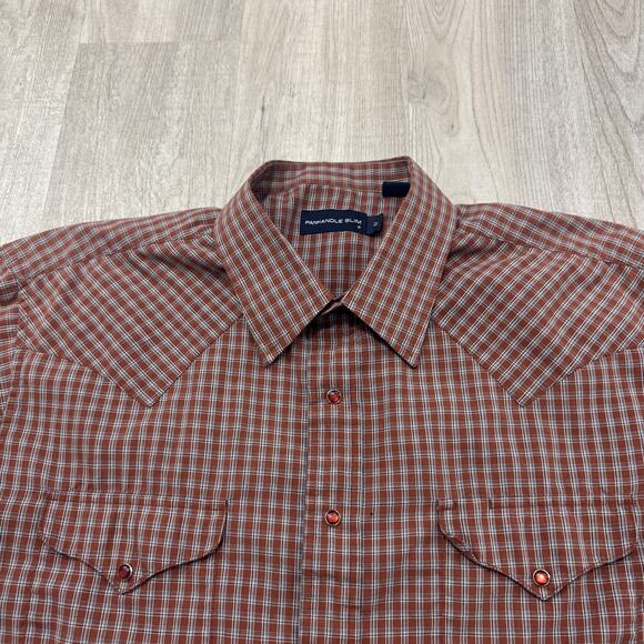 Vintage Panhandle Slim Western Shirt Men's Extra Large Brown Pearl Snap Cowboy - Picture 1 of 7